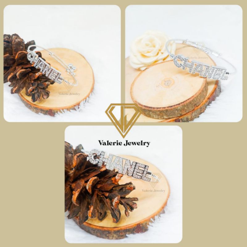 GELANG BANGLE GELANG CHANEL GELANG CHANNEL GELANG TANGAN AKSESORIS PERHIASAN WANITA GELANG BANGLE PE