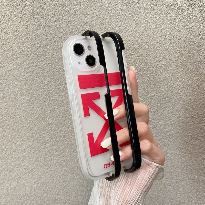 2 in 1 case Desain label Merek brand Dengan Gelang Tangan Untuk iPhone 7 Plus 8 Plus X XS Max 11 Pro Max 12 Pro Max 13 Pro Max