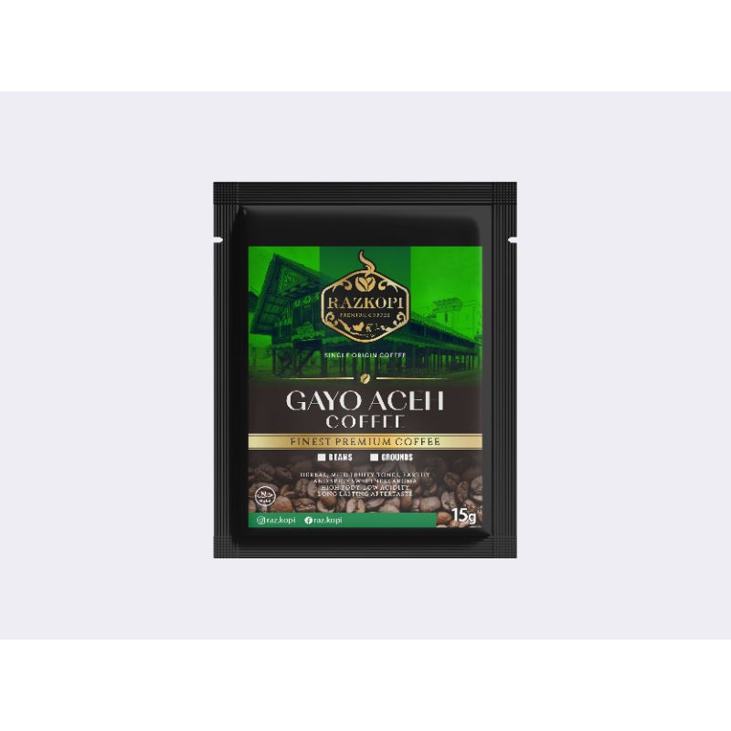 

Gayo Aceh Sachet 15gr Spesial Dripbag