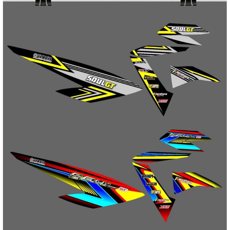Striping Soul gt 125 All New Variasi Yamaha Stiker Lis Motor List Body Sticker Scotlite Skotlet