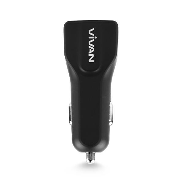 VIVAN CC02S CAR CHARGER DUAL USB FAST CHARGING PORTS 3.1A CHARGER MURAH ORIGINAL VIVAN