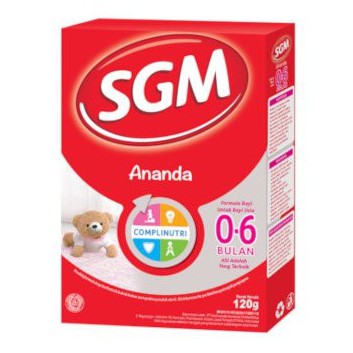 SGM Ananda 0-6 bulan Complinutri 120 gr dan 150 gr Susu SGM Bayi Baru Lahir