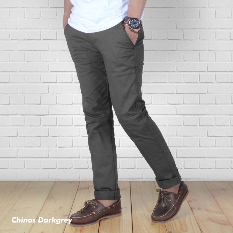 TERLARIS CHINO PREMIUM MALMO - CHINOS REAL PICT CELANA CHINO PANJANG PRIA ORIGINAL PREMIUM CELANA PRIA SLIM FIT STRETCH CASUAL FORMAL CHINOS PREMIUM MALMO-Dark Grey