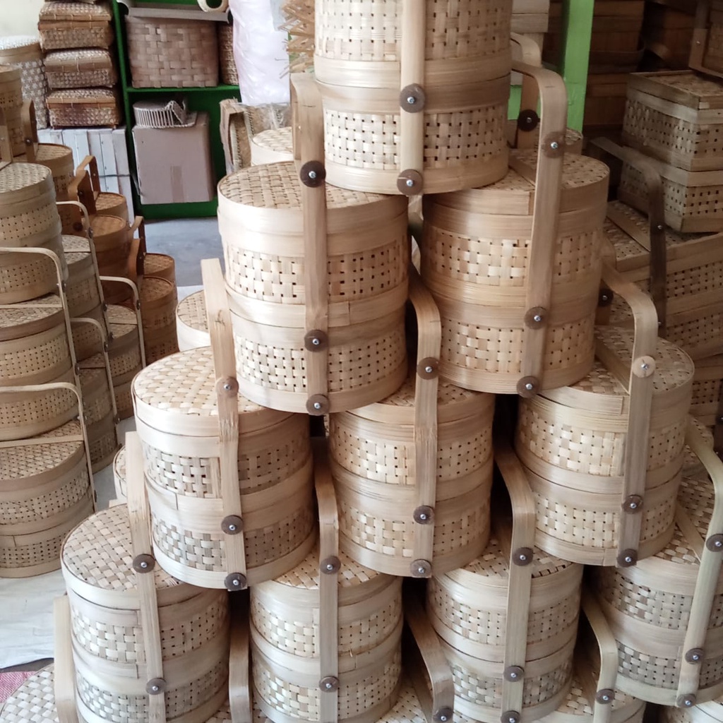 Rantang bambu Unik handmade d20