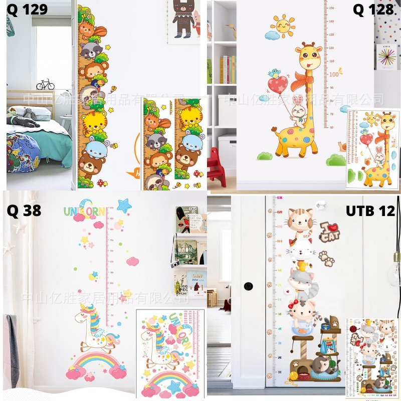 WALL SETIKER WALLPAPER STIKER WALLSTIKER STICKER WALLSTICKER DINDING UKURAN PENGUKUR UKUR TINGGI BADAN ANAK ANAK WALSTICKER TEMBOK WALSTIKER KARAKTER DEKORASI RUMAH UTB PAPER RUANG KAMAR TIDUR PREMPUAN BALITA COWOK CEWEK KARTUN JERAPAH UNICORN SUPER HERO