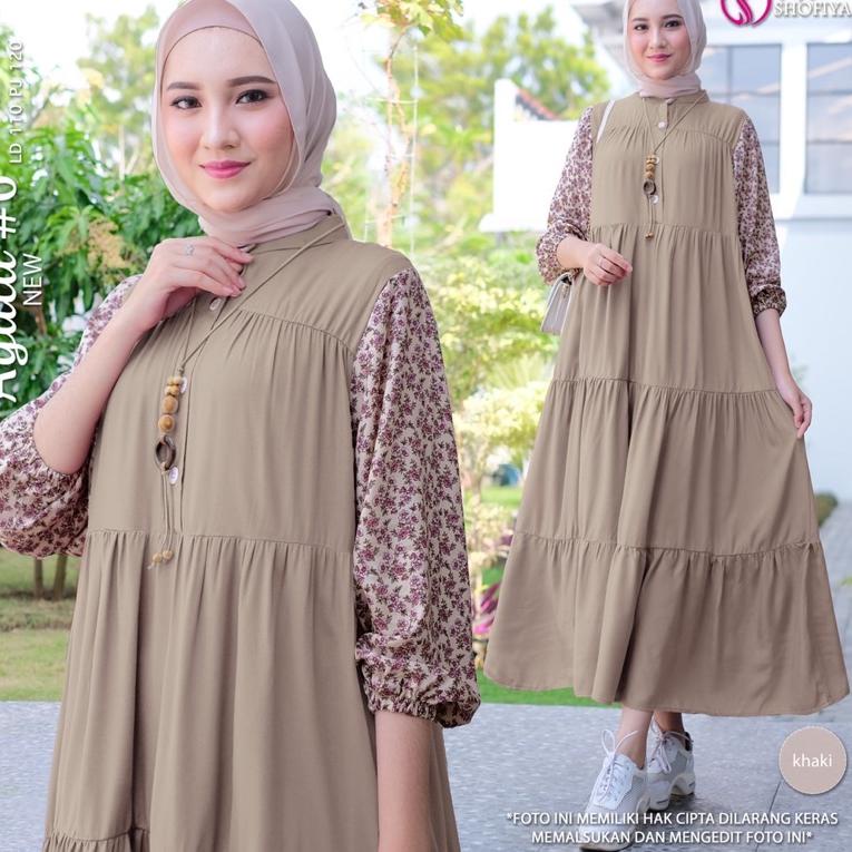 MLO.25Au22ᶜ ▪ AGATA NEW VOL #6 #7 #8 #9 #10 #11 MIDI DRESS GAMIS WANITA FASHION BUSANA MUSLIM MODERN