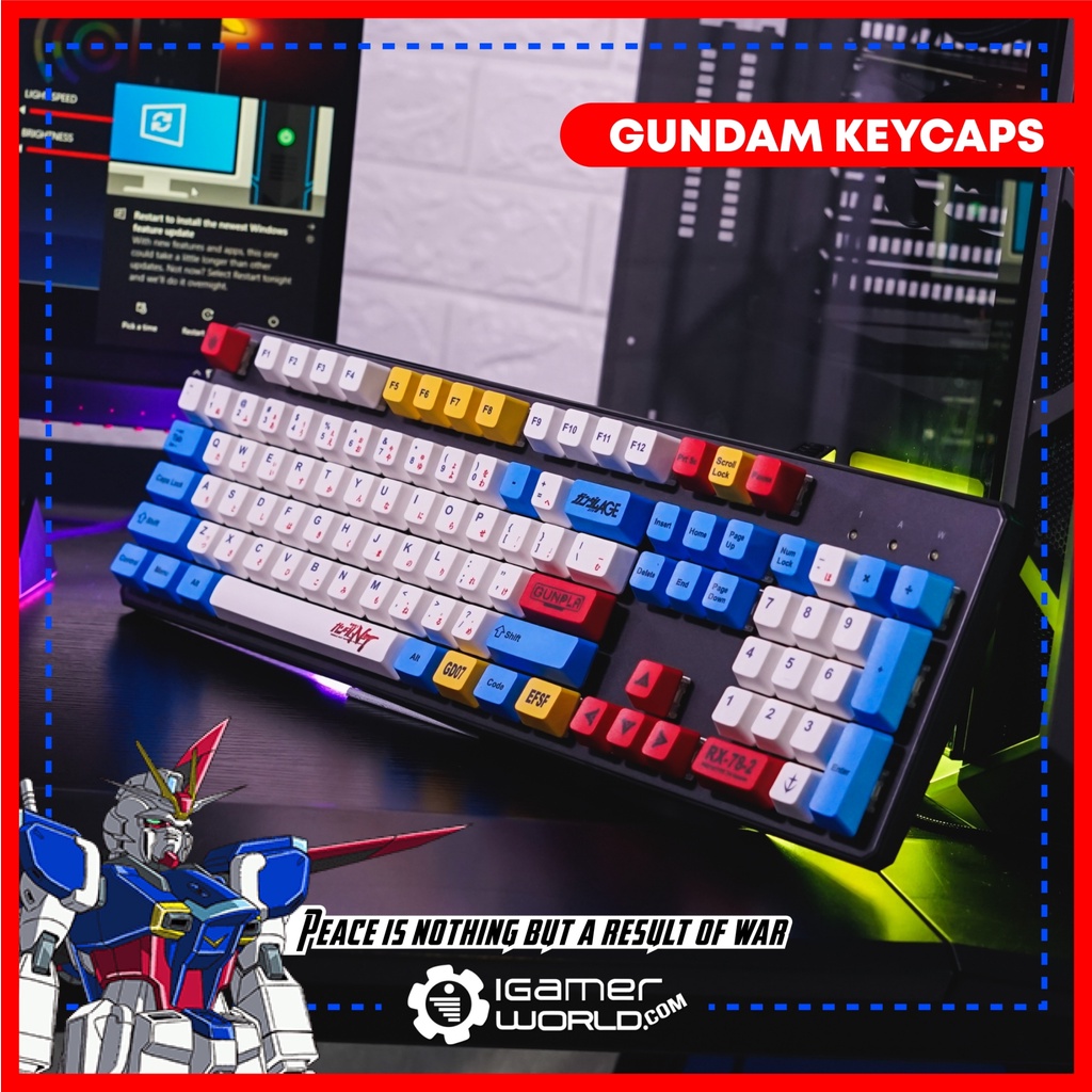 Keycaps Gundam PBT Dyesub for Mechanical Keyboard