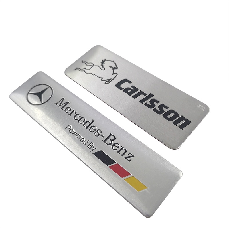 1pc Stiker Emblem Logo Mercedes Benz Bahan Aluminum Untuk Dekorasi Mobil