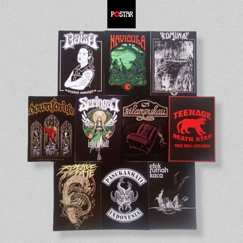 (10 pcs) POSTER BAND INDIE A5/METAL/ROCK/HARDCORE (Raisa x seringai, Dead Squad, Seringai, Efekrumah