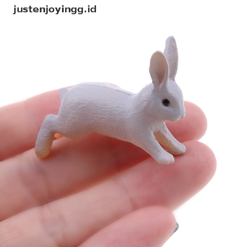 // justenjoyingg.id // 2/4pcs Rabbit Ornaments Miniature Figurine Micro Landscape Terrarium Fairy Decor ~