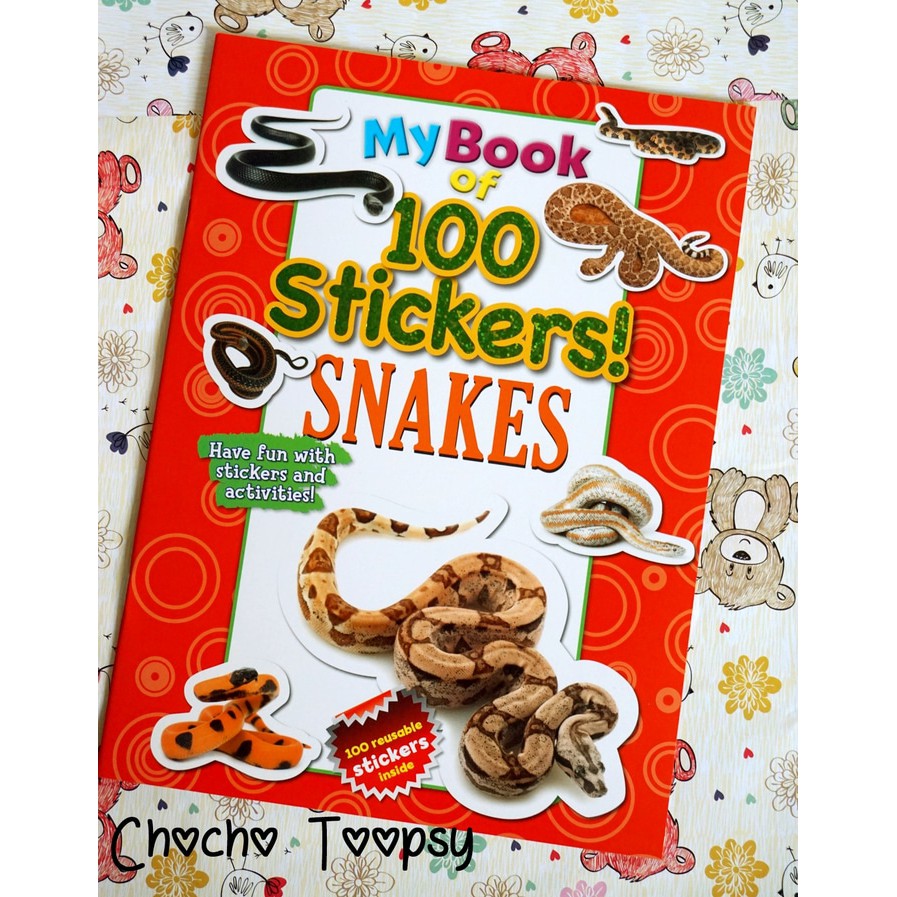 My Book of 100 Stickers Snake-Sticker Book Limited Stock