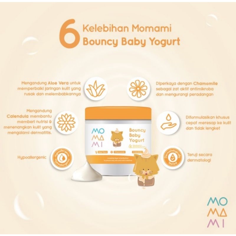 Momami Bouncy Baby Yoghurt Lotion 200 ml/Lotion Bayi Momami