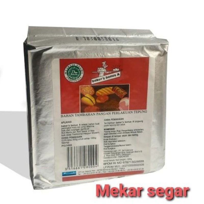 

Baker bonus A 50 Gram/ pengembang / peningkat mutu roti