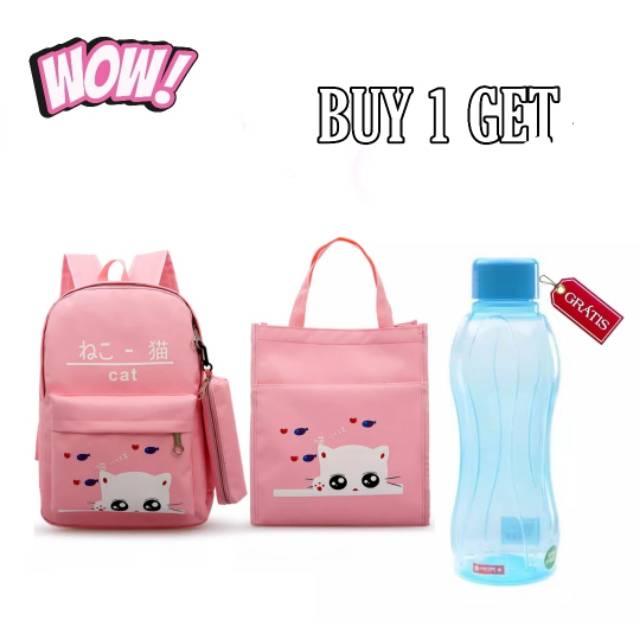 Rangsel back pack anak sd free botol