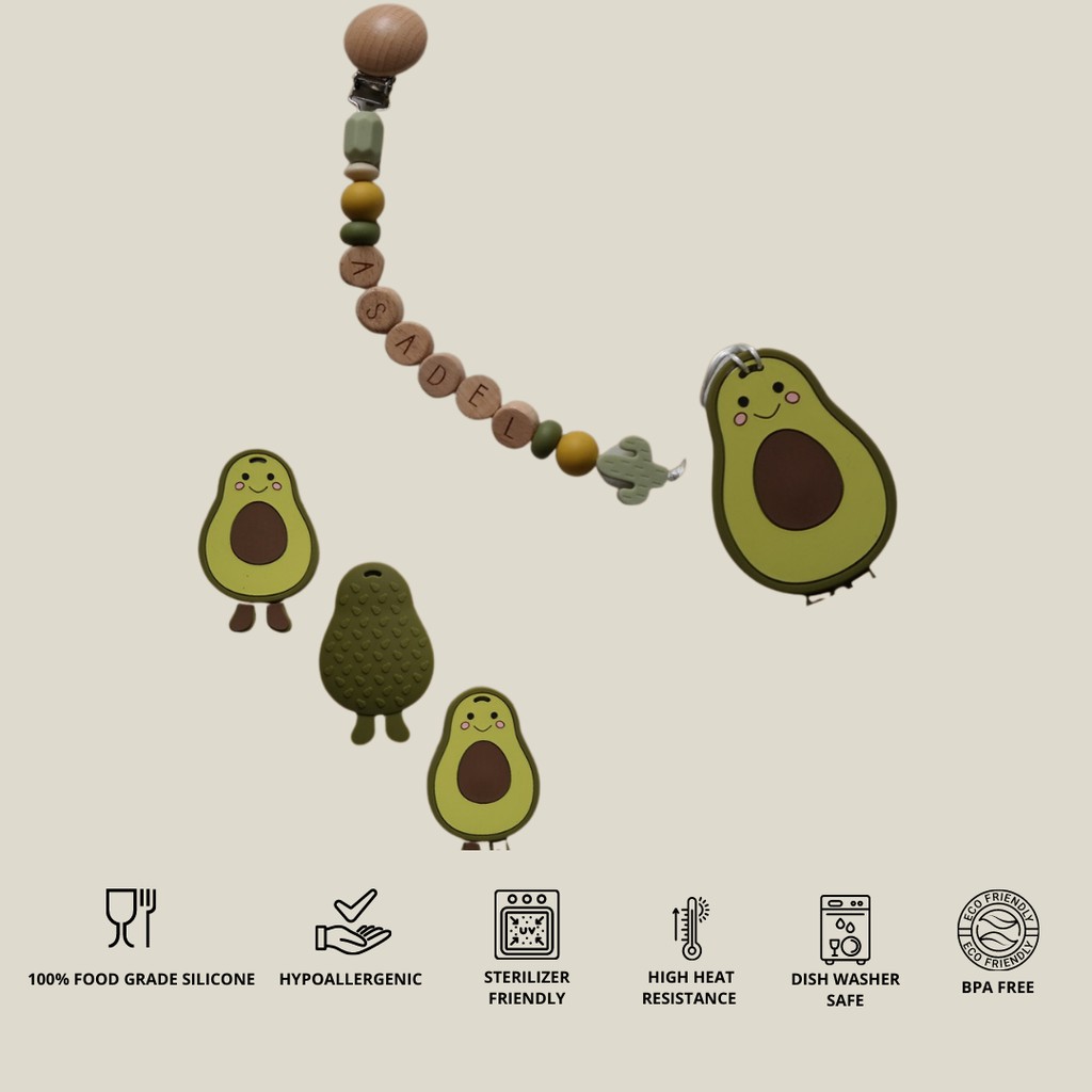 TEETHER GIGITAN BAYI - MAINAN GIGITAN BAYI - AVOCADO - ALPUKAT