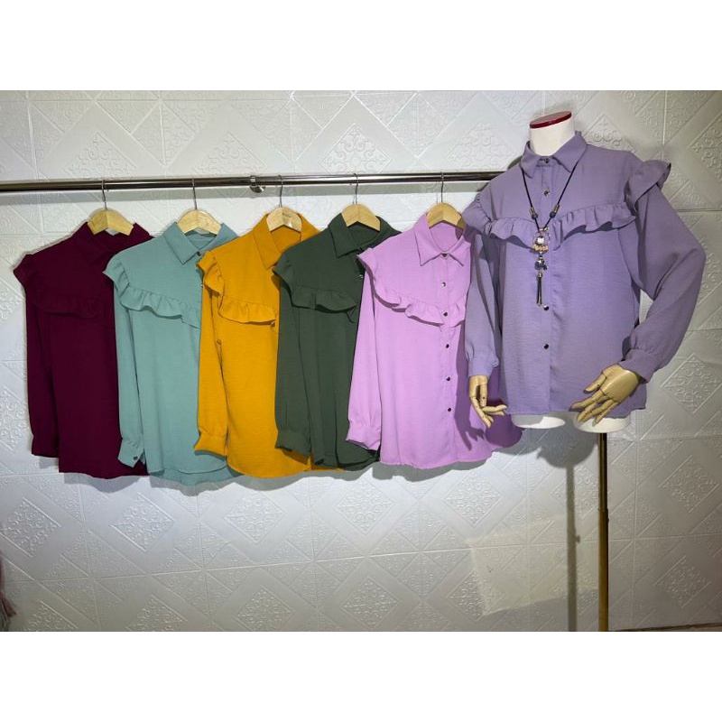 Pakaian Atasan Wanita Lengan Panjang Blouse Wanita Cila Blouse Korean style blouse