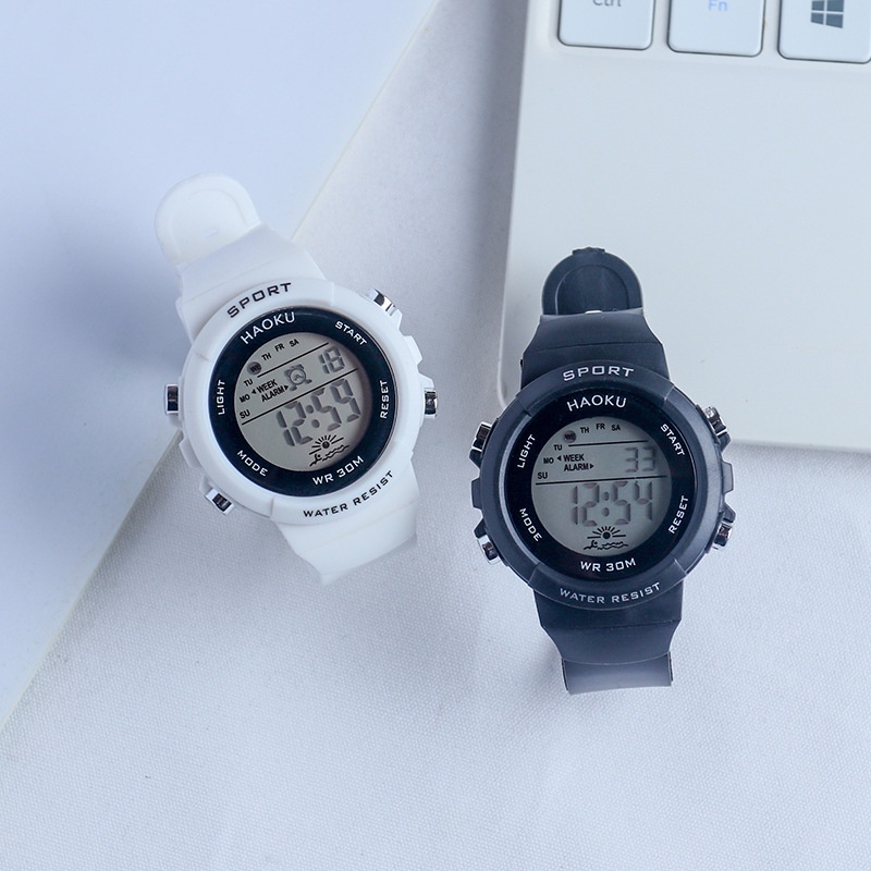 Jam Tangan Sport Digital Rubber Wanita Dan Pria Dial Bulat / Jam Tangan Wanita Digital Strap Rubber