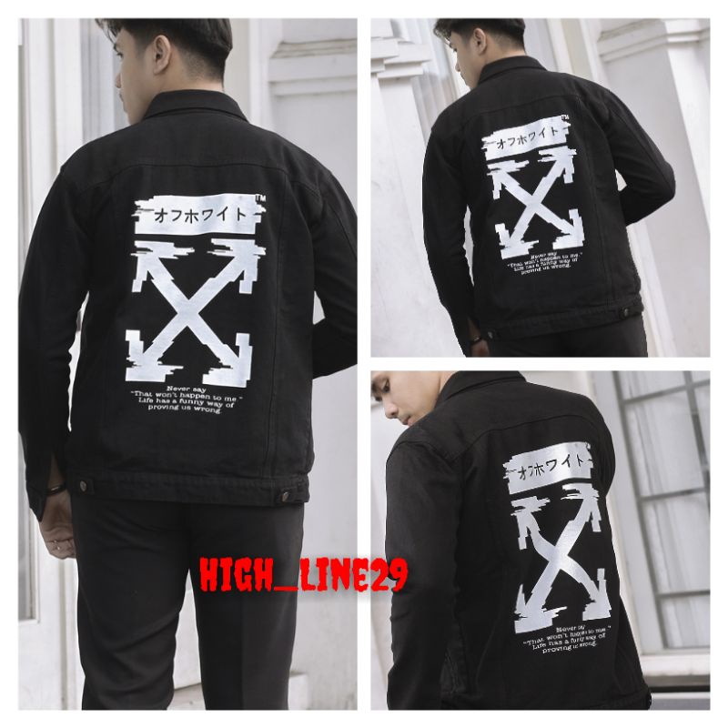 (COD) Jaket jeans sablon, jaket denim sablon, jaket denim, jaket jeans, jaket sablon pria, jaket den