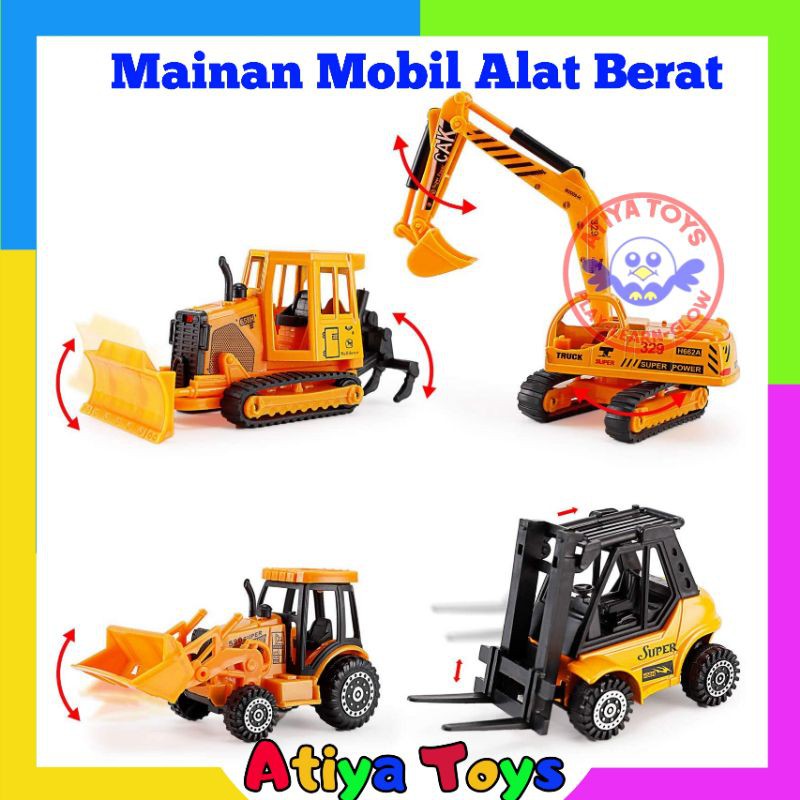 NEW Mainan Permainan Mobil Mobilan Anak Laki laki Kontruksi Miniatur Alat Berat bangunan Set Lengkap