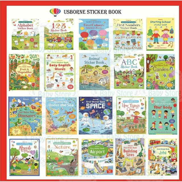 

USBORNE STICKER BOOK (SOFT COVER) / BUKU STIKER ANAK
