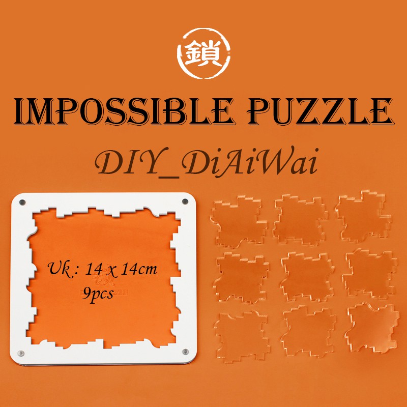 Impossible Puzzle Jingsaw Akrilik SUO Mainan tersulit