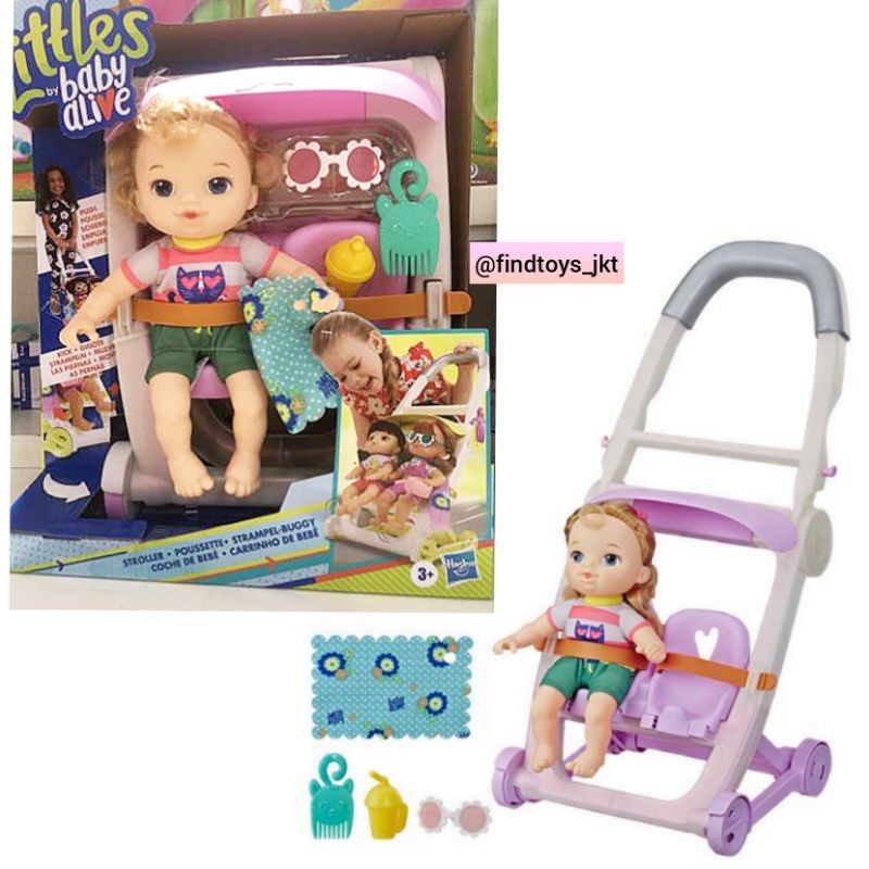 Baby Alive Littles with Stroller original Hasbro mainan boneka bayi ada kereta dorong