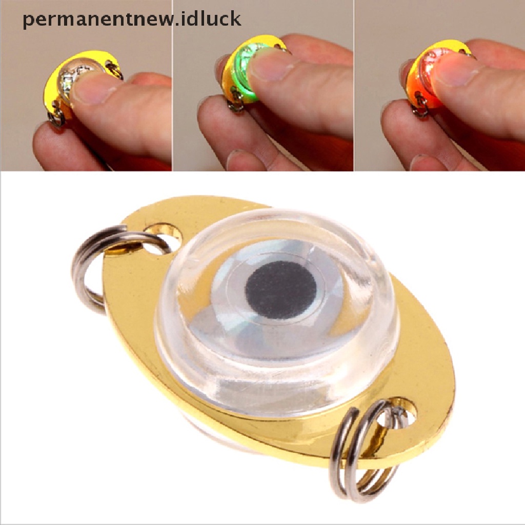 (luckypermanentnew) Lampu LED Mini Bawah Air Bentuk Mata Untuk Memancing Cumi-Cumi