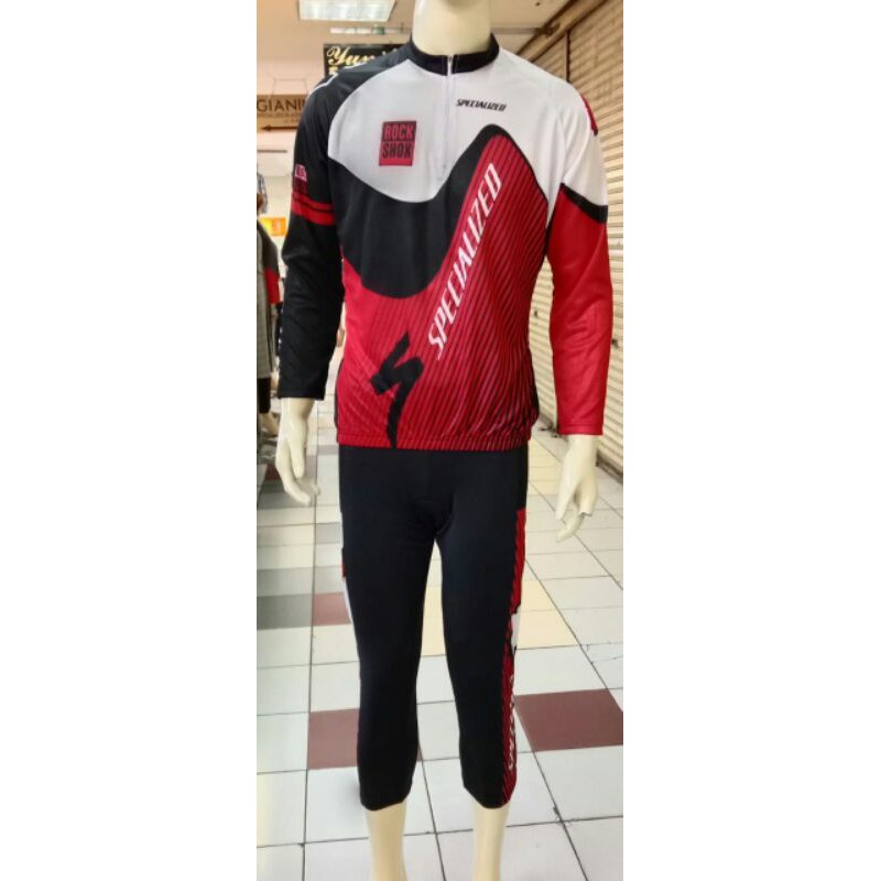 JERSEY SEPEDA TANGAN PANJANG  DAN CELANA 7/8 ROAD BIKE BAJU GOWES