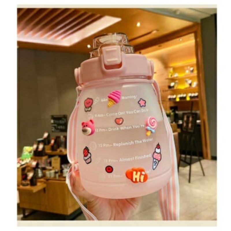 BOTOL MINUM VIRAL GEMOY GRADIASI PASTEL MOTIVASI ANAK SEKOLAH OLAHRAGA HANGOUT 1.2 LITER