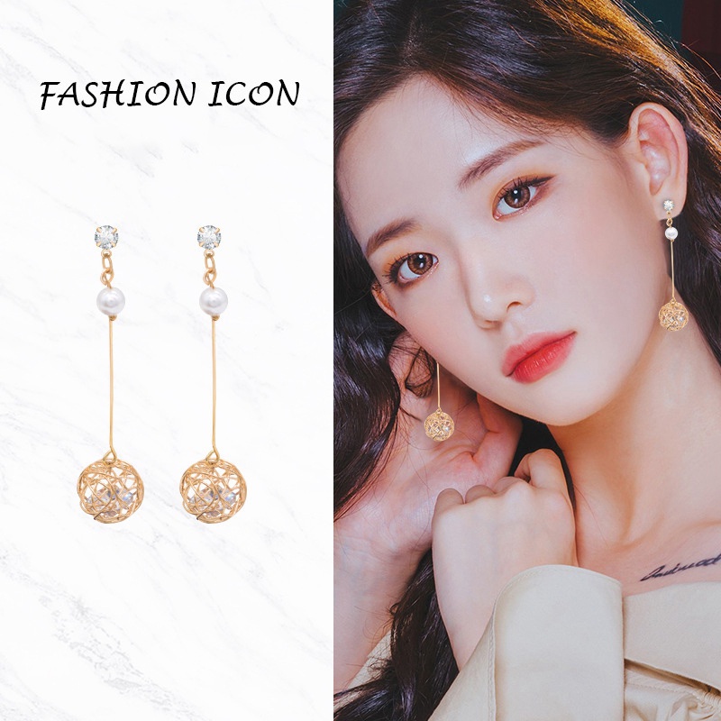 Anting Tusuk Gantung Desain Bola Kayurumbai Gaya Vintagebohemiansimple Untuk Wanita