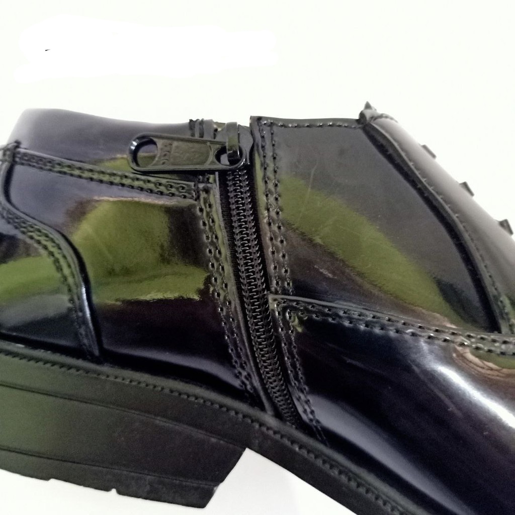 Sepatu Pdh Polri Dinas Formal Polisi Security Pns Pria Kantoran Hitam Mengkilap - DP02