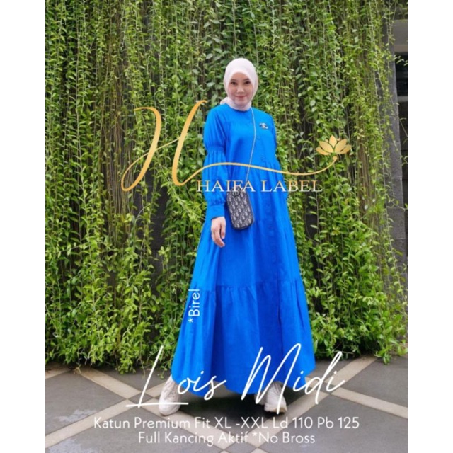 MAXI DRESS LOIS MIDI BY HAIFA (100% REAL PICT ORI BERLABEL HAIFA)