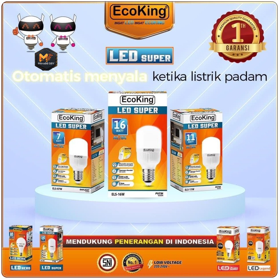 Mitra88sby lampu emergency led bulb Super Ecoking ( emergency lamp led )