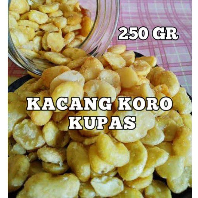 

Kacang Koro Kupas Gurih Asli 250gr / Kacang Koro Asin