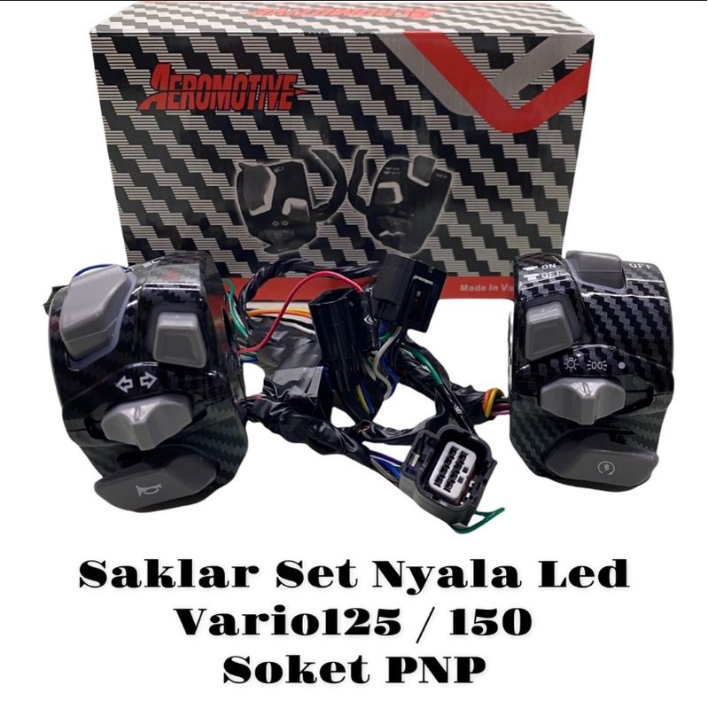 saklar vario 125 150 new 2018-2021 model vietnam karbon pnp satu set led / saklar vietnam vario new