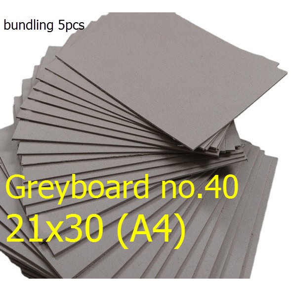 

Greyboard no.40 / bot karton hard board - 21x30 (A4) bundling