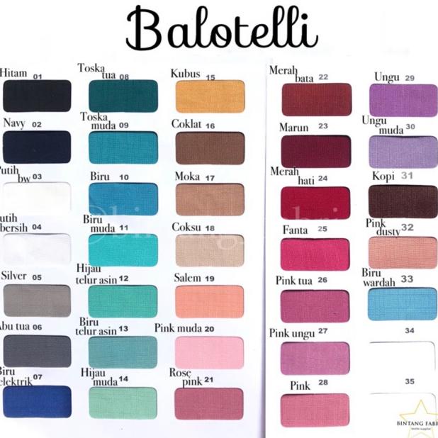 Bahan Bintang Fabric Kain Baloteli Polosan 1 Meter