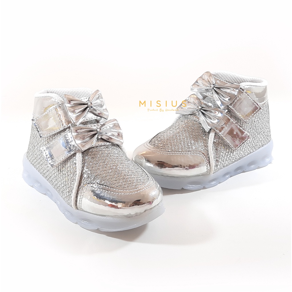 Misius - Sepatu Pesta Anak Sepatu Boots Sparkle