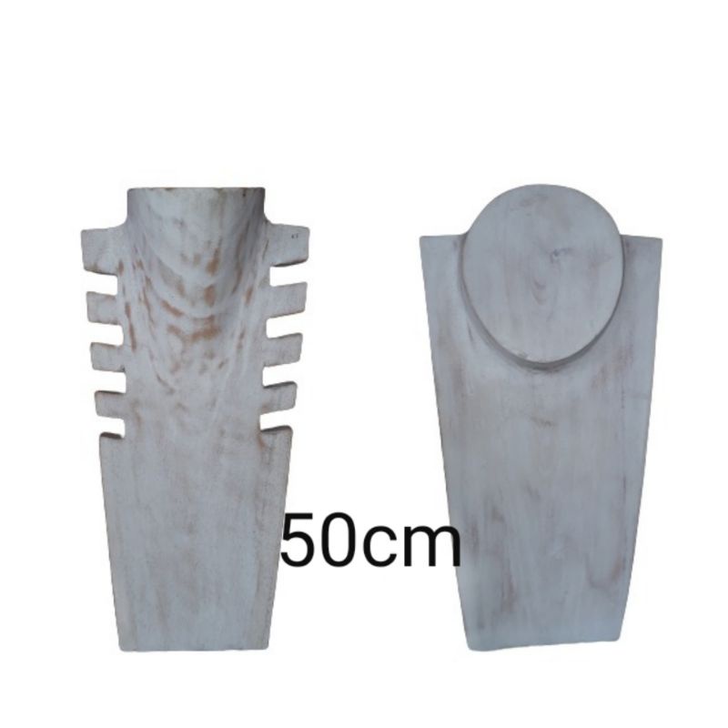 Display kalung kayu tinggi 50cm Tempat pajangan kalung kayu