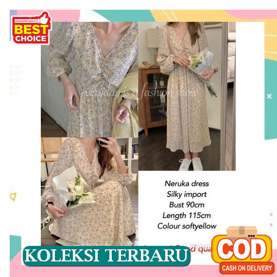 Baju Dress Wanita Remaja Pesta Natal Brukat Terbaru 2021 Model Kekinian Trend Korea Bahan Brokat Ter