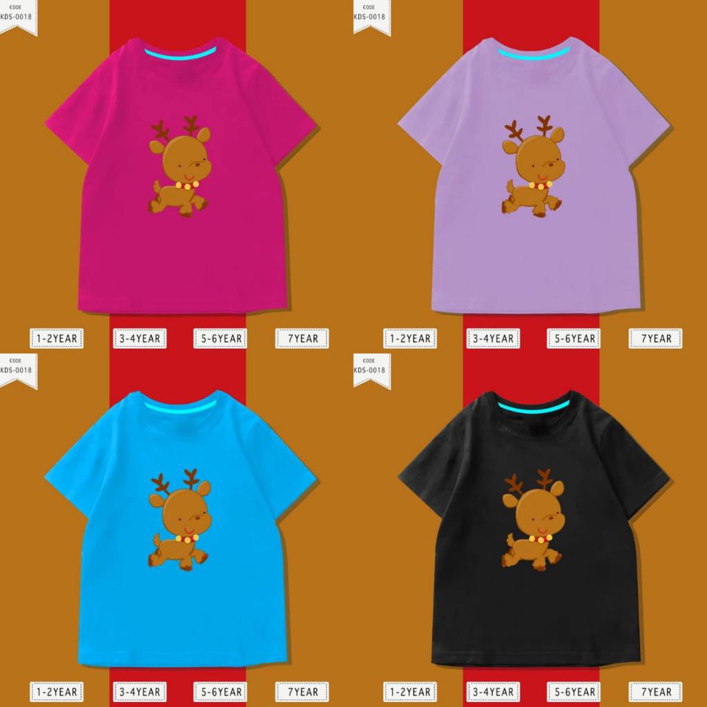 Baju Anak / Kaos Distro DTF Anak Laki Laki dan Perempuan / Unisex / Motif / RUSA CUTE