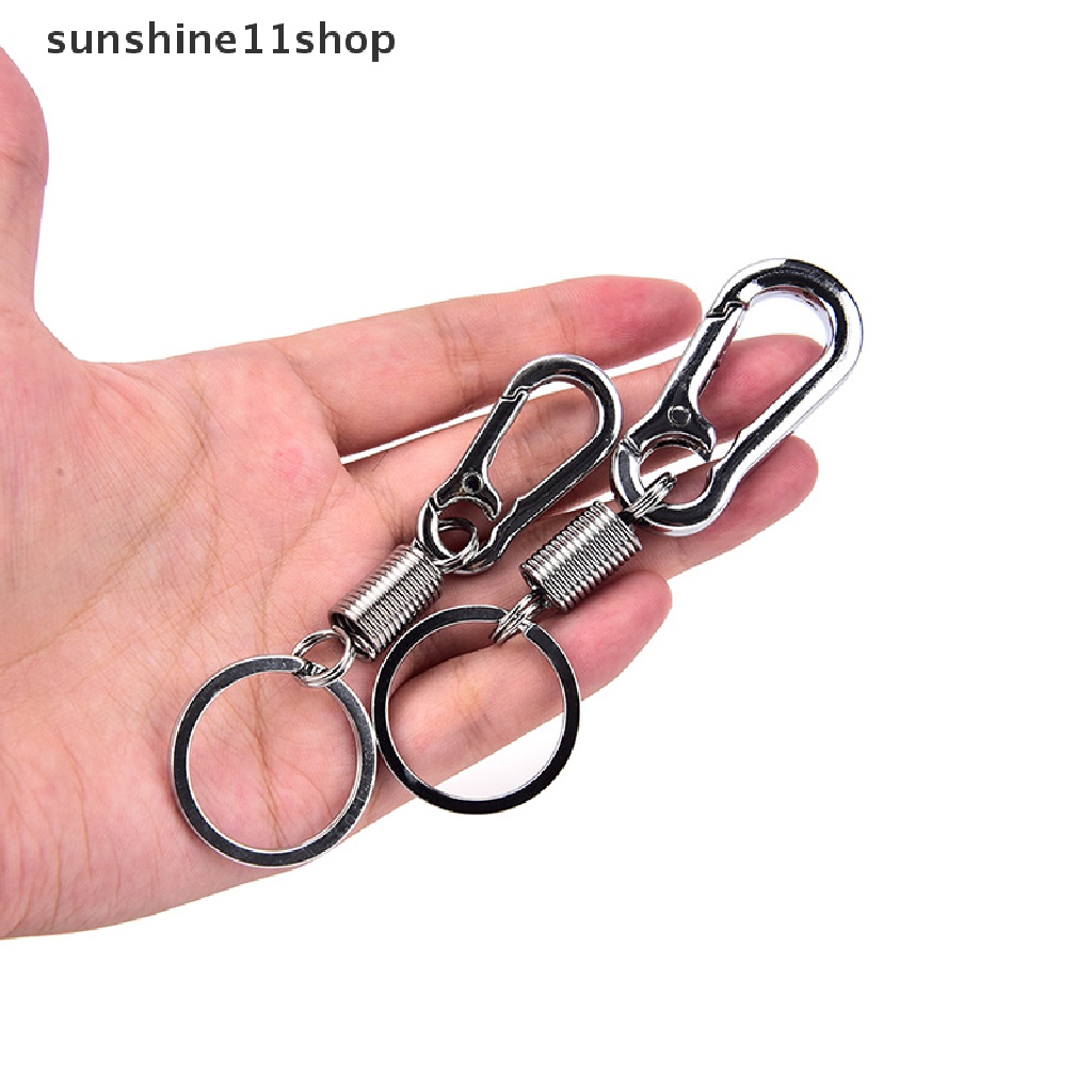 Sho 1pc Gantungan Kunci carabiner Bentuk Labu Bahan Stainless steel anti Hilang