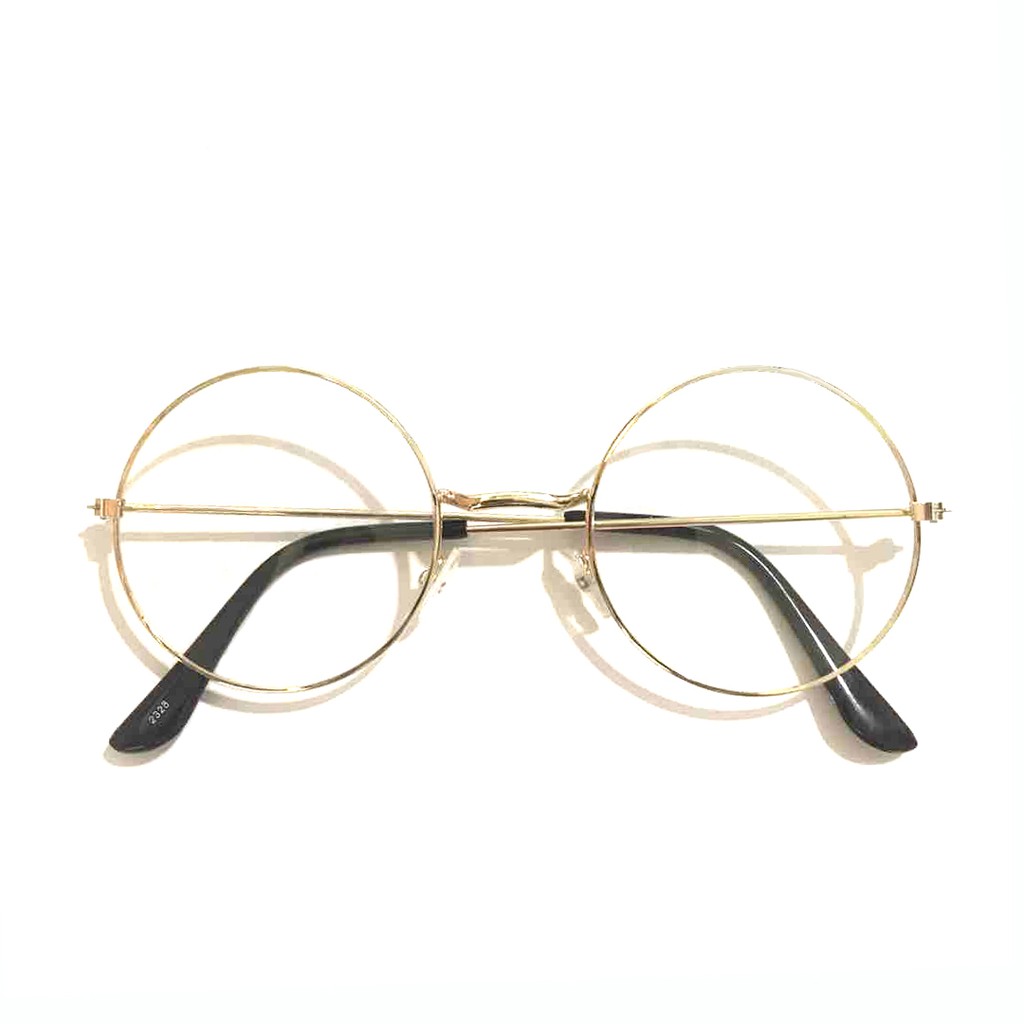 Kacamata Bulat  Pria dan Wanita - Model Vintage (Group) - Bulat Kacamata bingkai retro Kacamata Fashion-16-7 C3 Emas