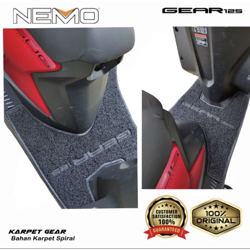 TERMURAH KARPET SPIRAL MATIC YAMAHA MIO GEAR 125 DAN FAZZIO ORIGINAL GMA PRODUCT / Nemo Karpet Spiral Yamaha Mio Gear 125 Fazzio Original GMA Product Visor Mio Gear free Double Tape