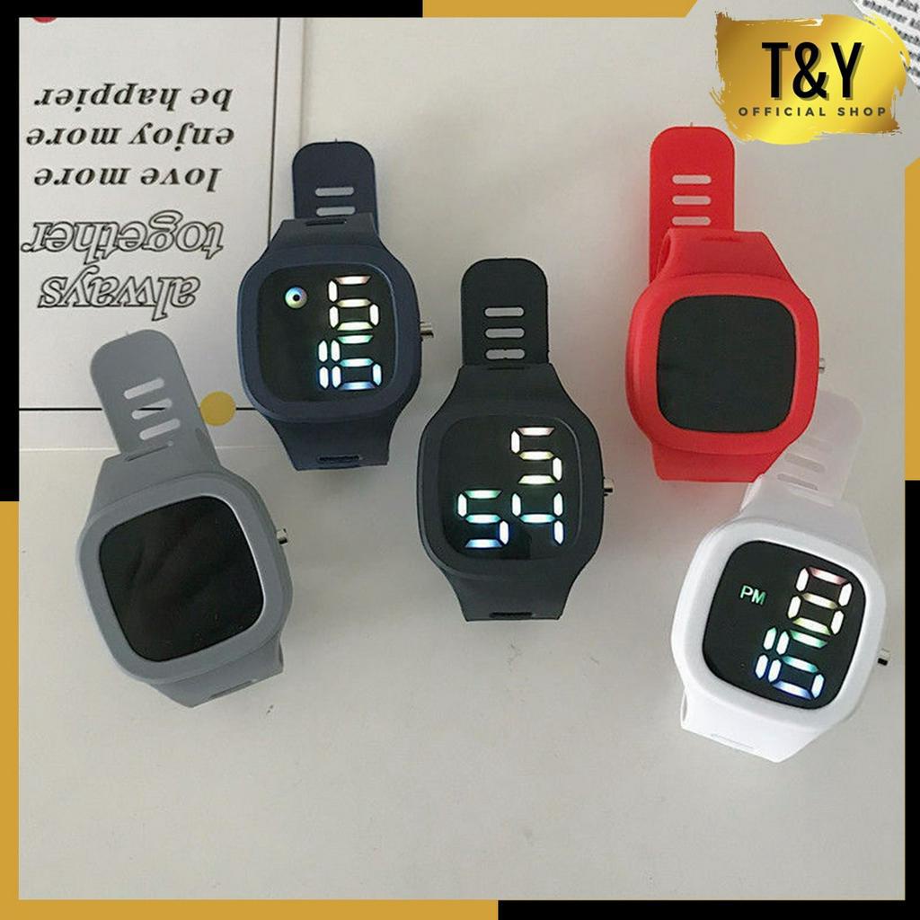 T&amp;Y Jam Tangan Digital LED Rubber Pria Wanita 6795 Strap Rubber Electronic Unisex Fashion Import Tahan Air Electronic Fashion Couple Anak Remaja Import Murah