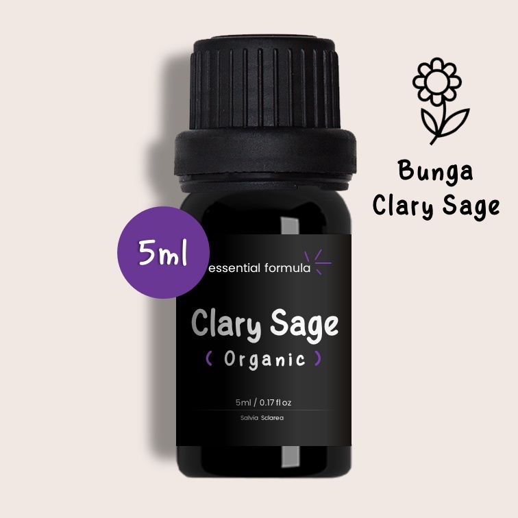 5ml Organic Clary Sage Essential Oil Bunga Clary Sage Murni 100%