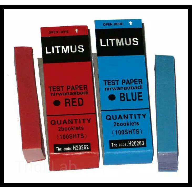 Kertas Litmus Lakmus Merah Dan Biru 1 Paket Isi Biru & Merah