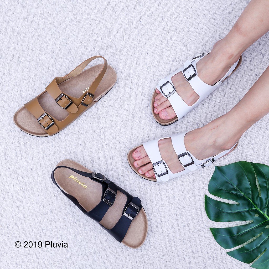 Hasil gambar untuk Pluvia - JENIA Sandal Flat Wanita Footbed