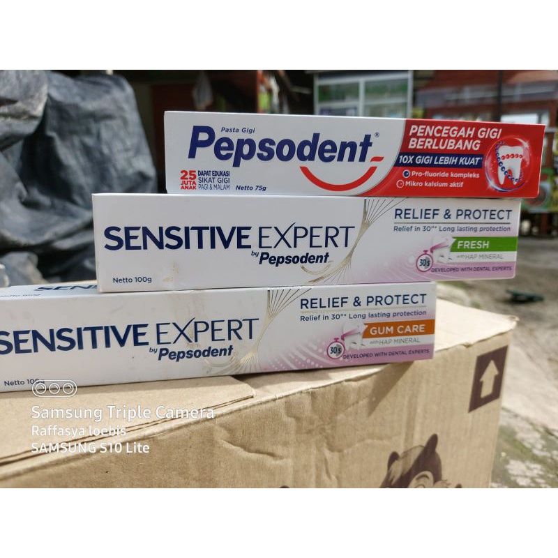 Pepsodent SENSITIVE EXPERT 100gr/gigi berlobang 75gr