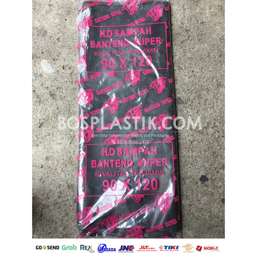 Plastik PE Sampah Merk Banteng uk 90x120 60 mikron